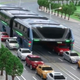 Image for article titled Everything That Makes China's New Traffic-Straddling Bus So Fascinating